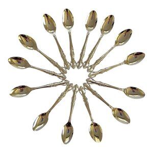 Vintage Manoir Japan Set Of 14 Demitasse Scroll Spoons​​​​​​​